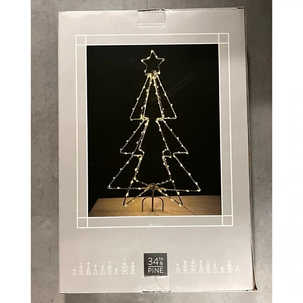 34Th & Pine LED Christmas Tree Stakes Set